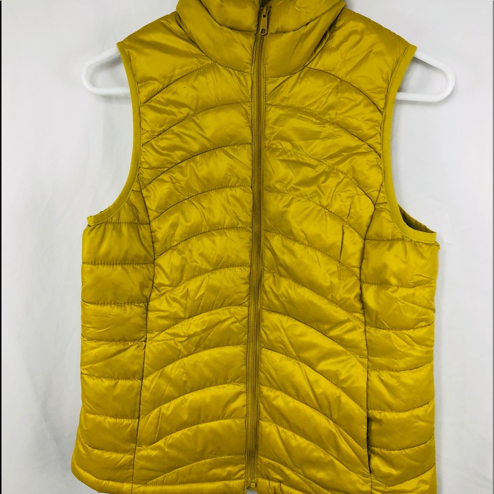 Lime green puffer vest